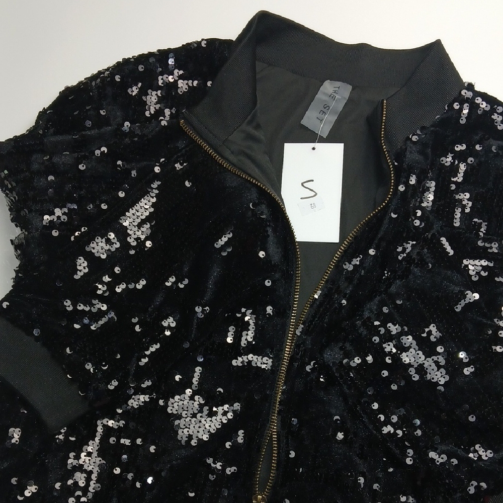 Sequin Black Pantsuit
